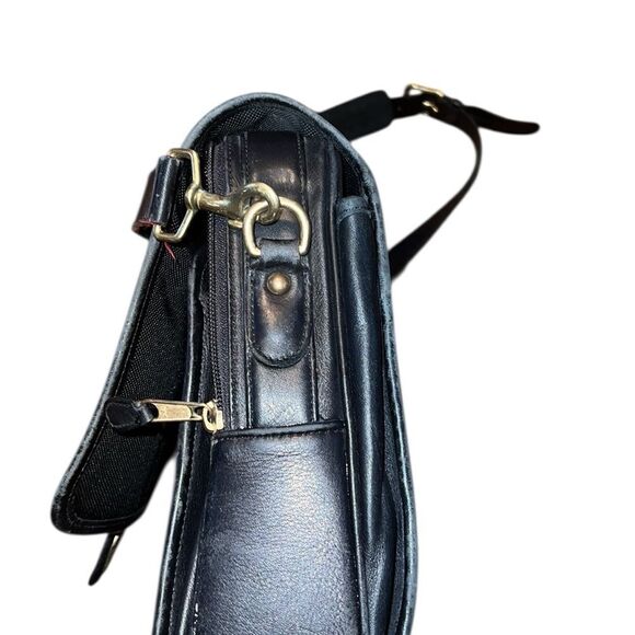Coach Vintage Unisex Black Leather Briefcase Bag #0532 - Picture 3 of 16